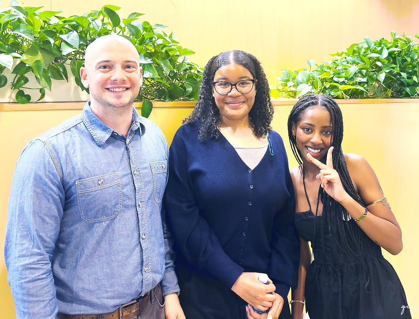 SEE U of T co-op supervisor with two SEE U of T students