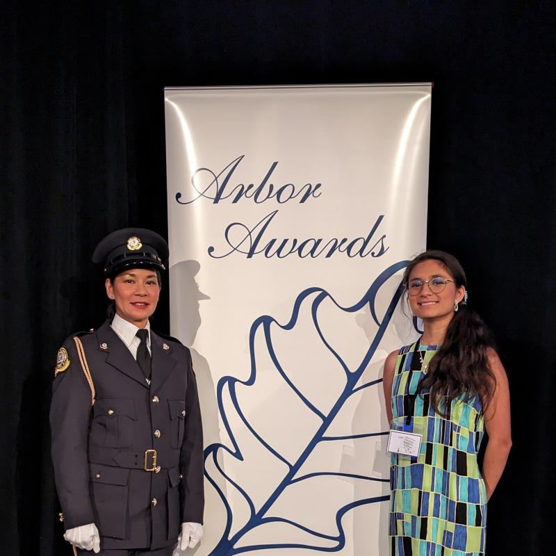 Image of Maria Luisa Abrera-Farol and her daughter at the Arbor Awards.