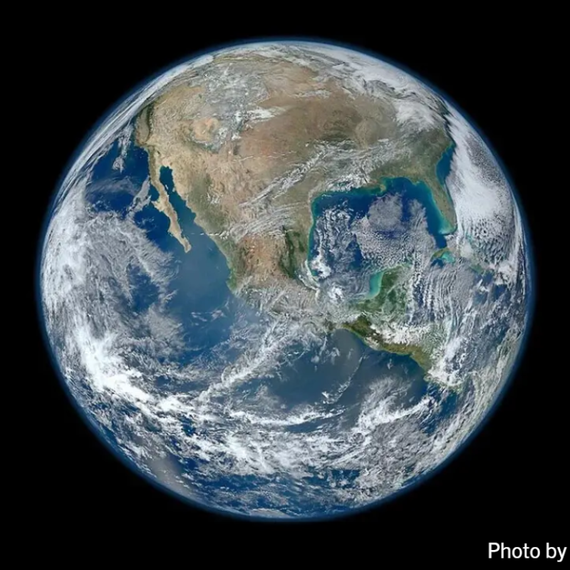 Satellite Image of the Earth. Photo by NASA Goddard.