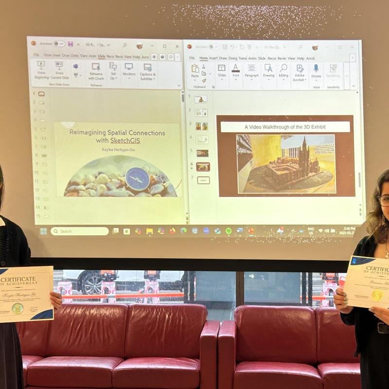 Kaylee Hartigan-Go (Honourable mention, left) and Brianna Silva (Prize winner, right) 