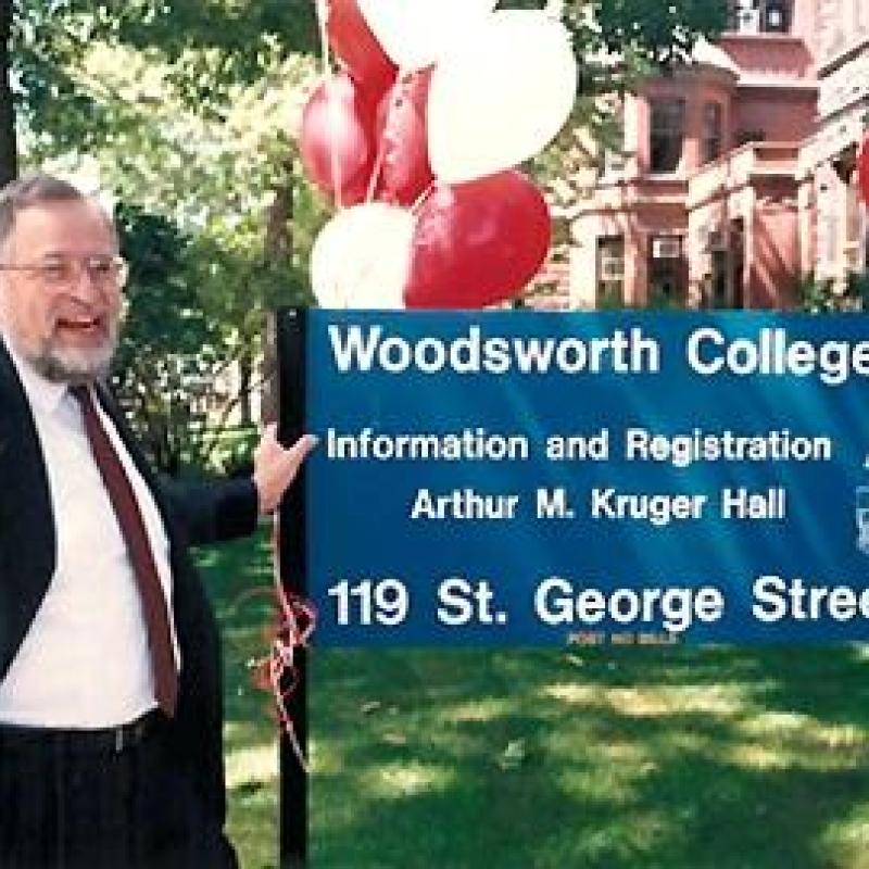 Image of Arthur Kruger outside Woodsworth College 