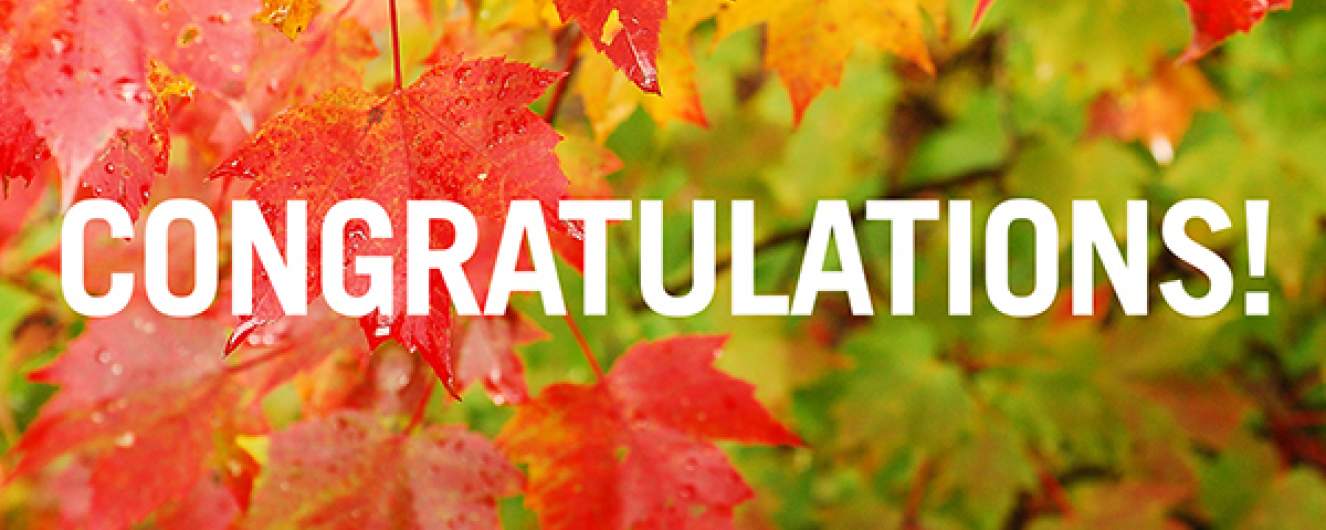 Fall convocation congratulations, fall leaves