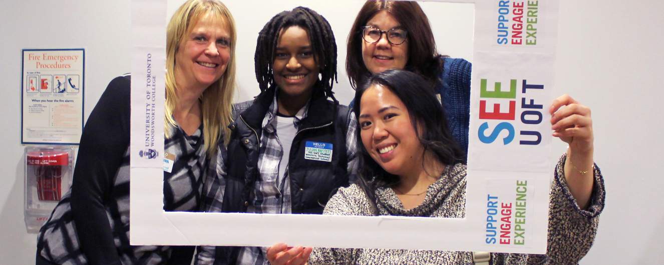 Student and staff at SEE U of T orientation