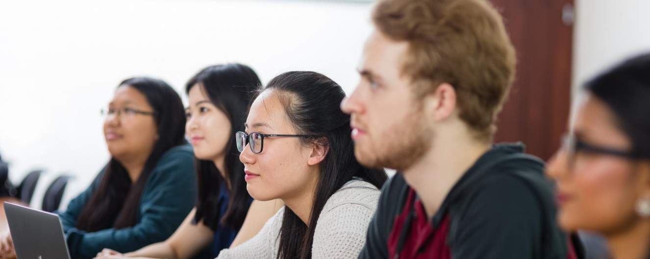 Students listening in class