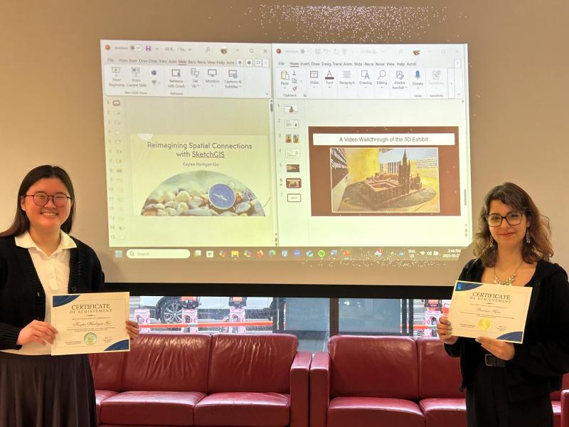 Kaylee Hartigan-Go (Honourable mention, left) and Brianna Silva (Prize winner, right) 