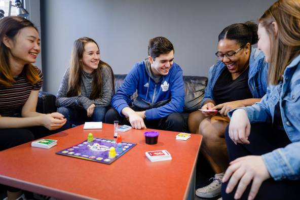 Students in residence.