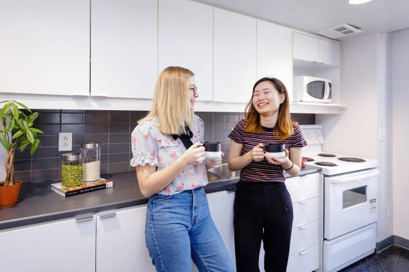 Students in residence.