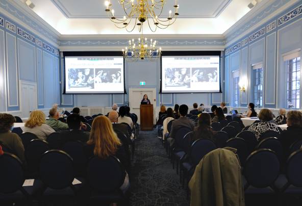 Alumni Reunion Speaker in the Wedgewood Room at the Faculty Club
