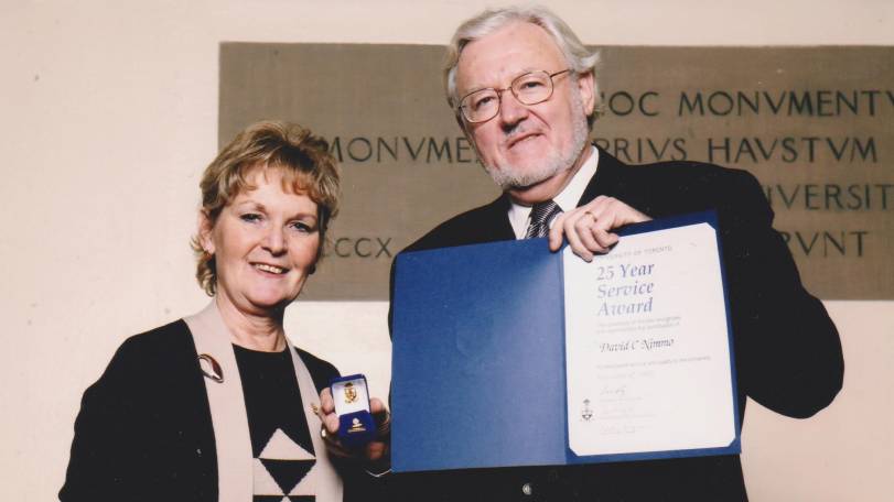Image of David Nimmo receiving 25 Years of Service Award