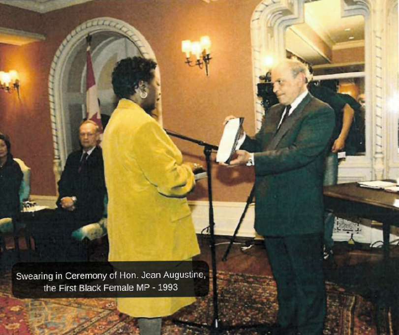 Jean Augustine being sworn in