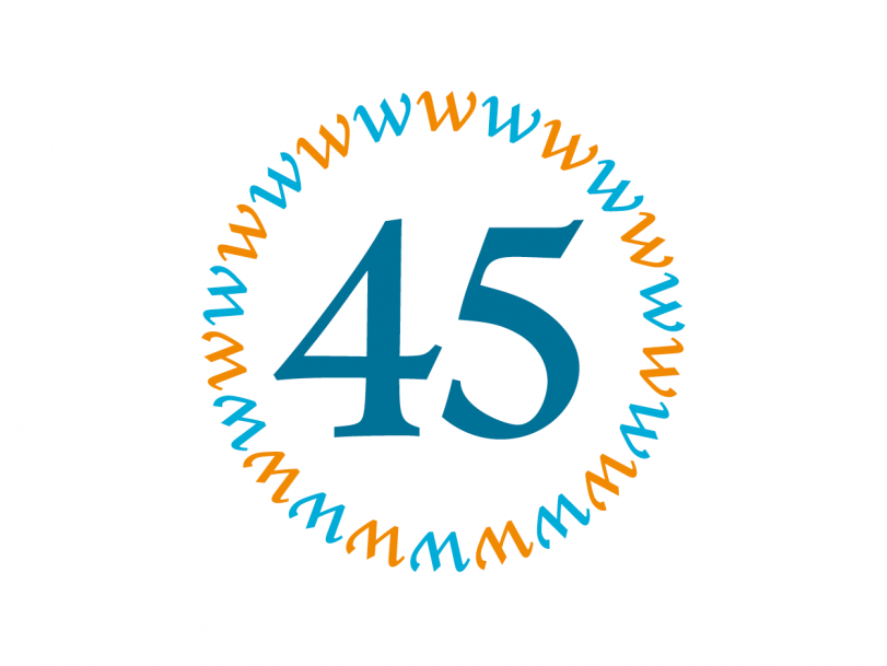 45th anniversary logo